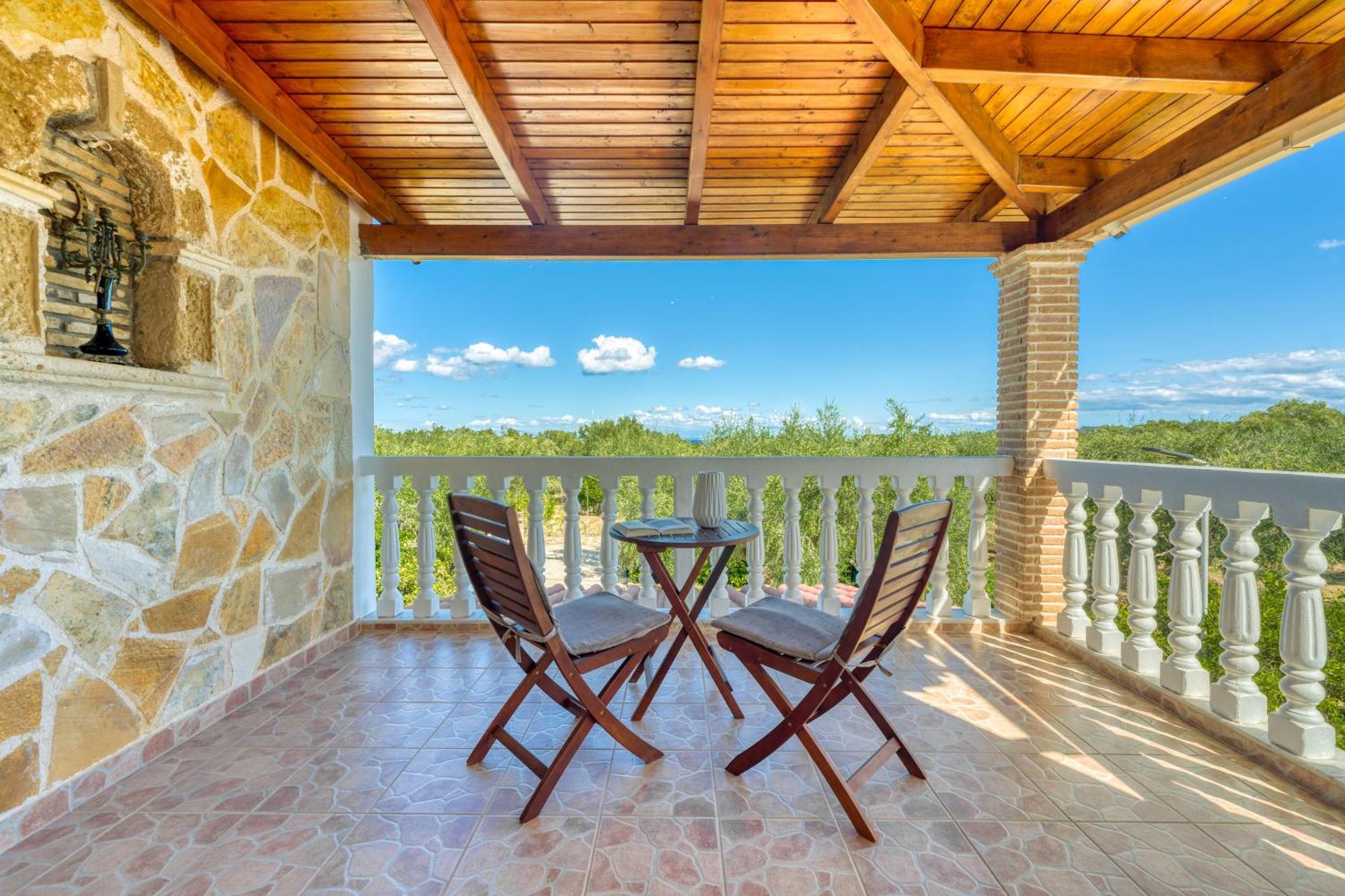 Villa Rosa 3 Bedroom With Sea View Трагаки Экстерьер фото